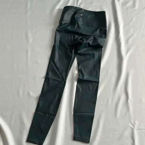 CRZ Yoga Green Matte Faux Leather Leggings "28 SZ XS