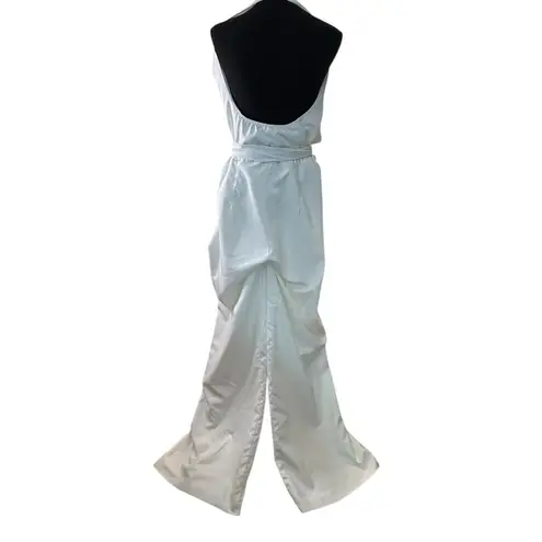Elegant White Halter Jumpsuit Size M