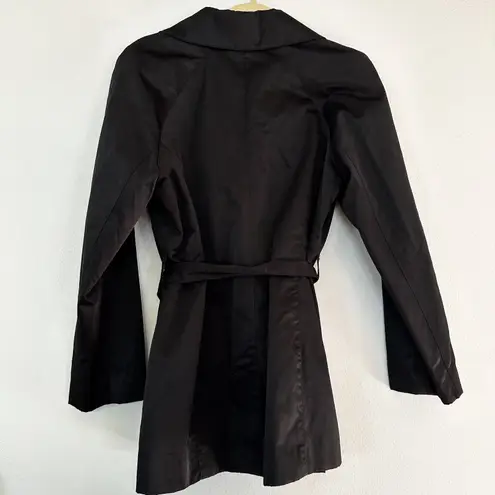 Sag Harbor Vintage Black Trench Coat Small