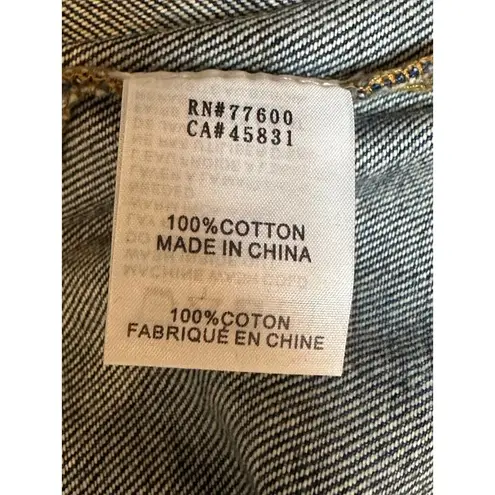 Free People X Sandrine Rose Patchwork Oversize Denim Trucker Jacket