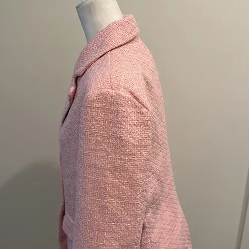 NWT Avara Boutique Sunday Up Pink Tweed Jacket Sz L Size L