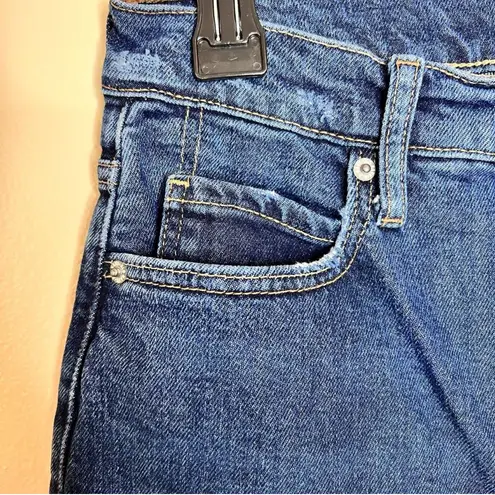 Old Navy Extra High Waist Sky Hi Straight Jeans 2 Button Fly Trish Ankle Womens