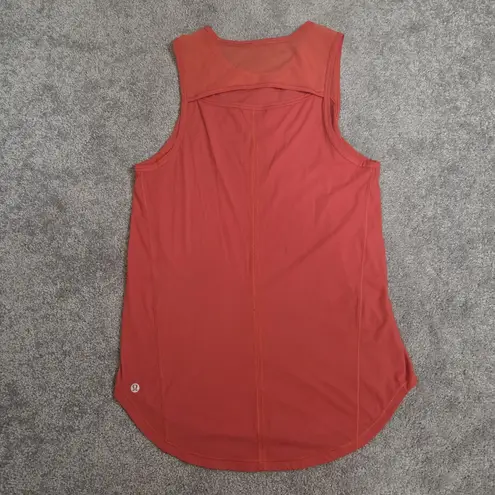 Lululemon Sculpt Tank 4 Womens Highlight Orange Breathable Mesh Running Active