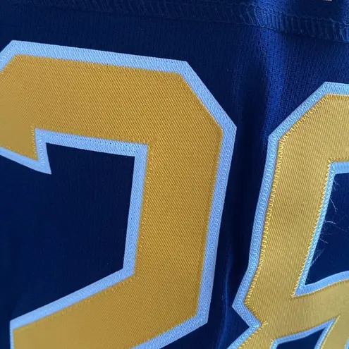 NHL BUFFALO SABERS Hockey Jersey Womens Sz Small Number 28 Zemgus Girgensons Blue
