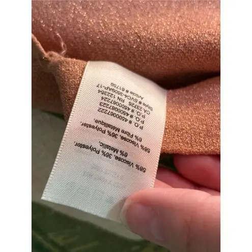 Wilfred Aritzia rose gold Knit Cayenne Strappy Back Halter Crop Top size small