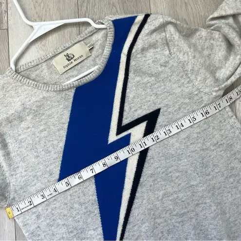 Sophie Moran wool cashmere blend Lightning Bolt Sweater Gray (xsmall) preppy Size XS