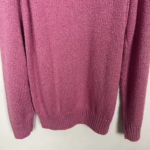 Karen Scott Cable Knit Pullover Pink Sweater Size Large