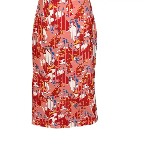 C/MEO COLLECTIVE Strapless Coral Print Midi Dress Women’s Size Large