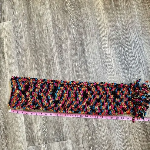 Westbound Vintage Rainbow Chenille Loop Textured Boucle Scarf
