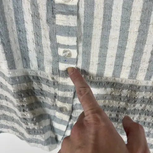 Jane and Delancey Relaxed Stripe Button Down Top Size Medium Womens NWT Boho - Image 4