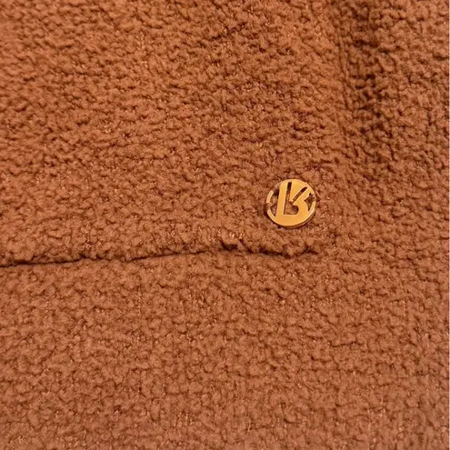 Ny Collection Buffbunny Size M Looped Yarn Hoodie Sweatshirt Brown Comfy Lounge Minimalist NWT