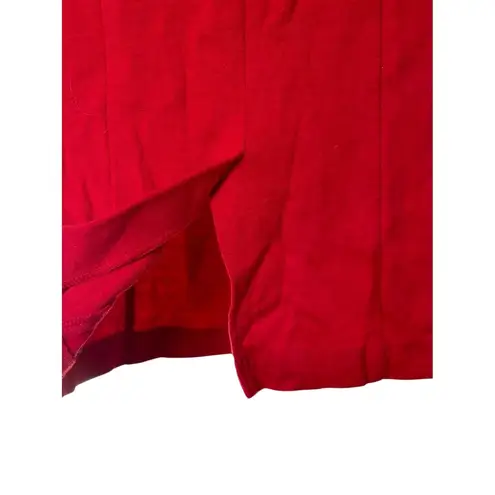 Milly of New York Vintage Red Wool Career Dress w/ Gold Chain and Buttons Sz P