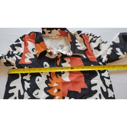 Lymw Woman Shirt and Pant set Black And Orange Sz XS Wide leg pants