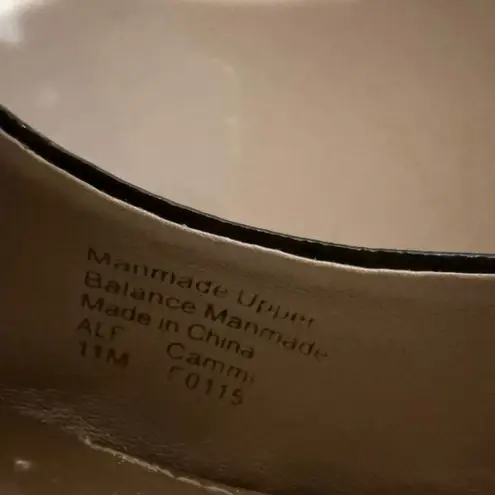 Alfani Step n Flex Peep Toe Patent Wedge Pump Heels Women's 11M Black/Gold Trim