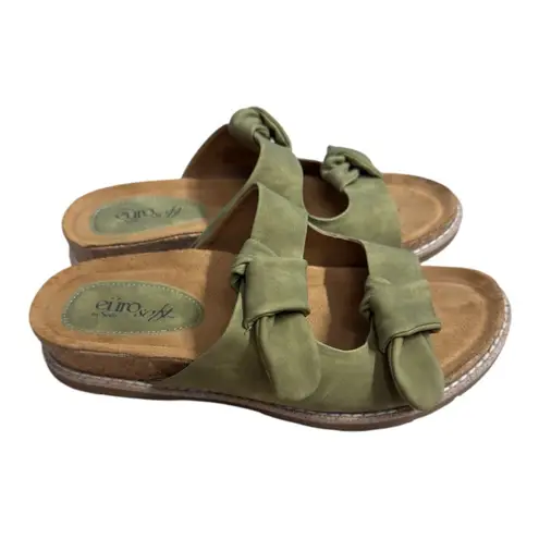 Eurosoft Green Knot Slide Sandals Size 7 Women’s Comfort Slip