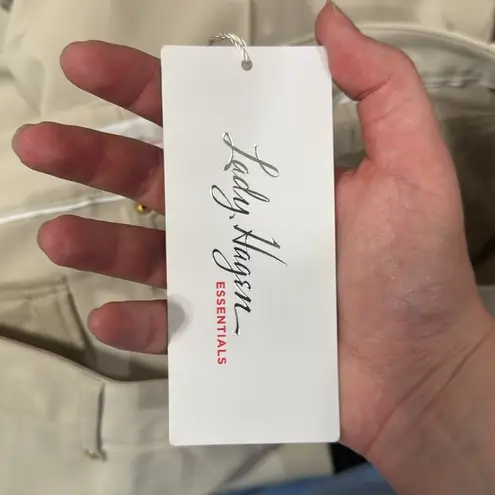 Lady Hagen New Women’s Essentials Solid Khaki Front Pleat Pants Size 10