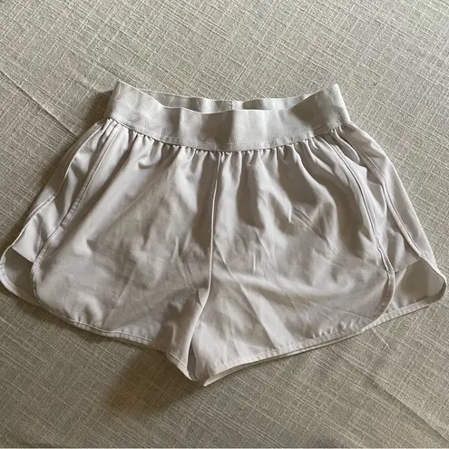 YYV White Running Shorts w/ Built