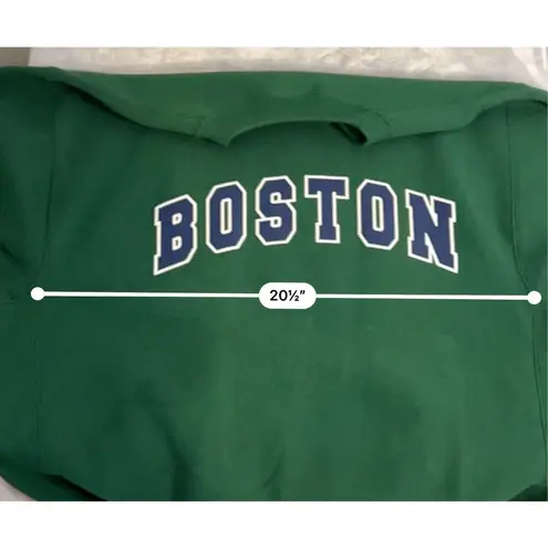 Women’s Crewneck “Boston” Pullover Sweatershirt Green XL