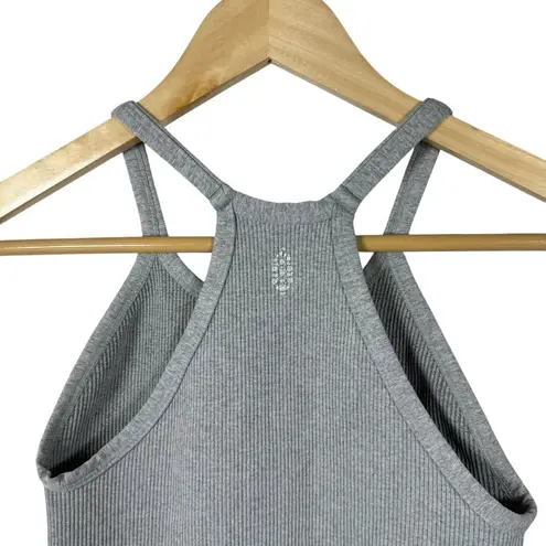 Free People Movement Happiness Runs Crop Tank in Grey Size M/L Gray Size M