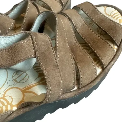 Fly London Yeba 895 Leather Sandals Strappy Comfort Durable Size 39 8 Women's