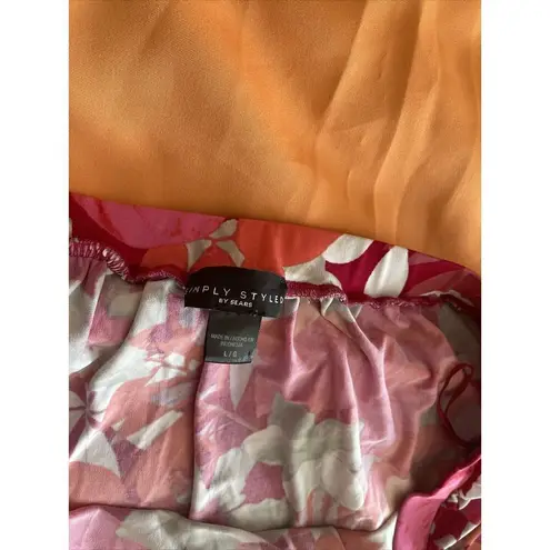 simply styled By Sears Women Off The Shoulder Size Large Floral Short Sleeve