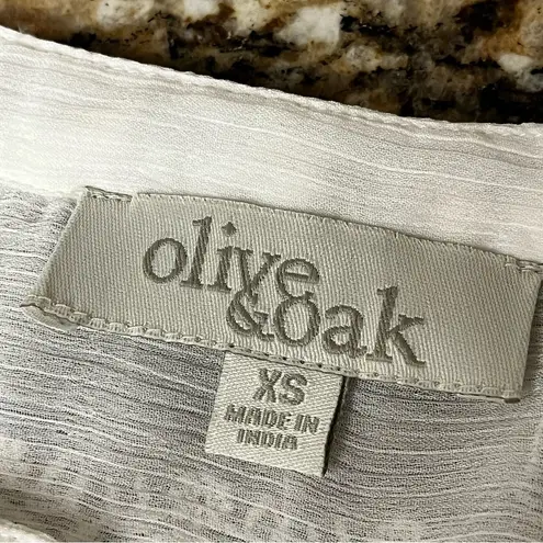 Olive & Oak Sheer White Embroidered Blouse Women’s XS Romantic Boho Chic
