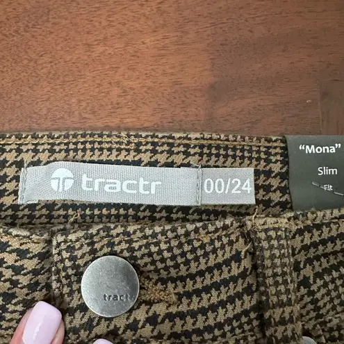 Tractr Blu NWT Nordstrom brand Plaid Cropped high waisted pants thumbnail 3