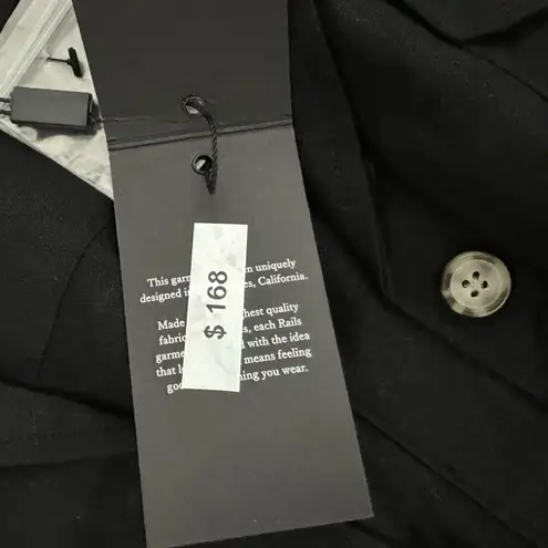 Rails Women's Georgie Linen Blend Shorts Romper Black Sz L New Jumpsuit Designer