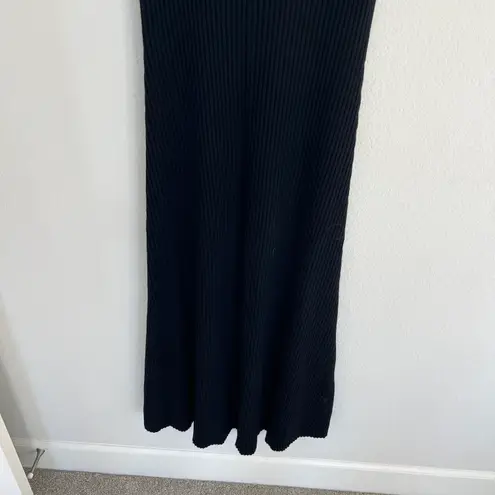 Soft Surroundings Black Ribbed Maxi Dress Size Small