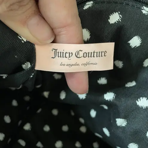 Juicy Couture Vintage Y2K  Black Velvet  Daydreamer Crown And Bows Large Purse