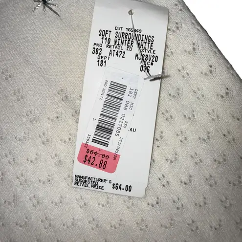 VTG Napa Valley NWT Ivory Christmas Holiday Embroidered Blur Sweater Size L White Size L - Image 3