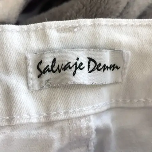 Salvaje denim white skinny jeans Distressed Raw hem Juniors size 5