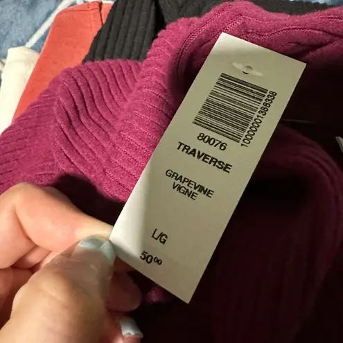 Babaton The Group Traverse Grapevine Ribbed Knit Turtleneck Sweater Long Sleeve