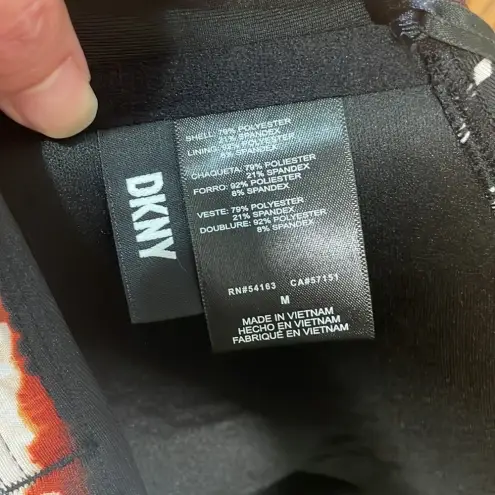 DKNY  Bandeau‎ Tie-Front Bikini Top Swimsuit animal print size M NWT