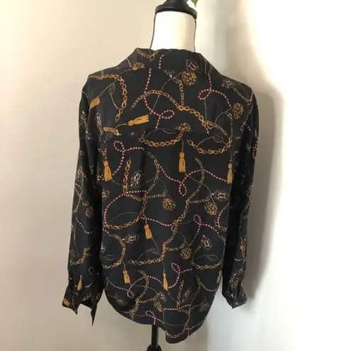 Valerie Stevens Vintage 100% Silk Button Down Blouse