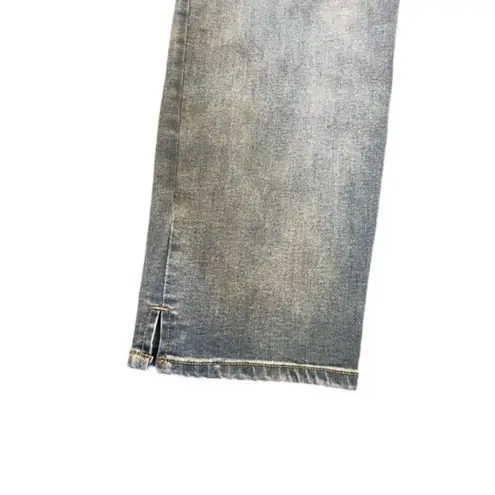 NYDJ NWT Curves 360ā Slim Straight Ankle Jeans w/ Side Slits Light Wash Size 8