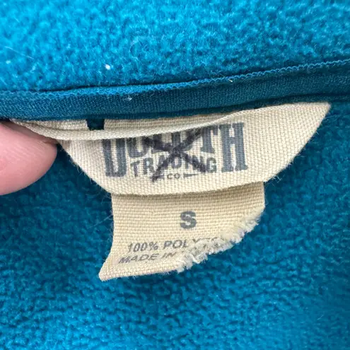 Duluth Trading Co. Shoreline Blue Teal Fleece Full Double Zipper Hooded Jacket S