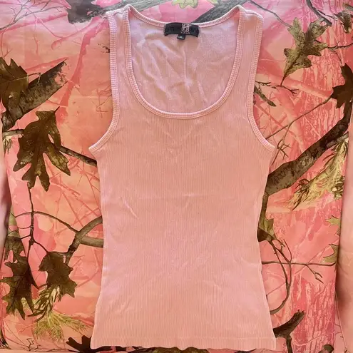 Full Tilt y2k light baby rose pink fitted cotton ribbed cami 