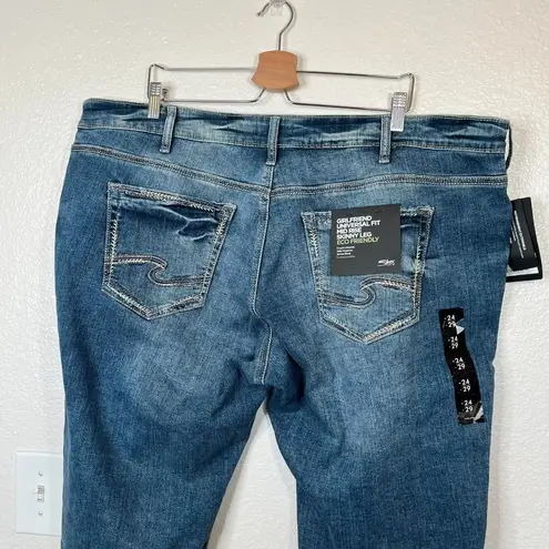 Silver Jeans Girlfriend Universal Fit Mid Rise Skinny Leg Eco-Friendly jeans 24