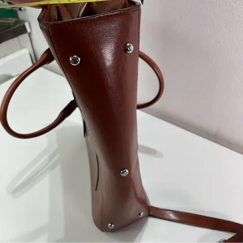 CLUCI Briefcase Work Bag Purse Brwn Shoulder Vegan Leather Laptop Padded Pocket Brown