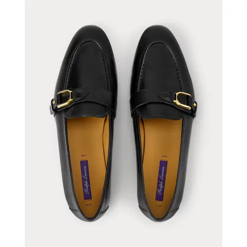 Ralph Lauren Collection Audrey Welington Calfskin Loafer in Black Size 38B/US 8