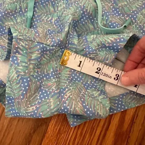 Jadelynn Brooke Palm Leaf Running Athletic Shorts size Large Pink Blue Green