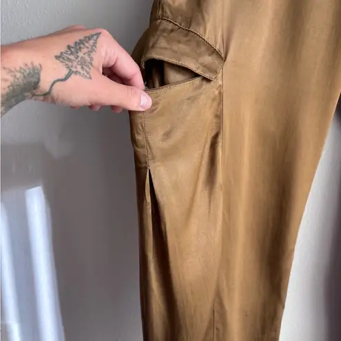 Enza Costa Satin Cargo Jogger Pant Size Large