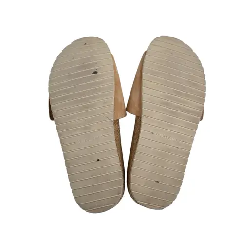 Vince  Women's 8.5 Grant Italian Suede Leather Slide Sandal