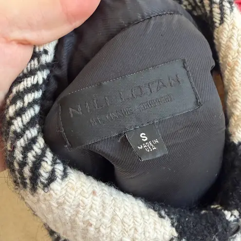 Nili Lotan Lenore Barn Coat Wool Blend Oversized Shacket S Black