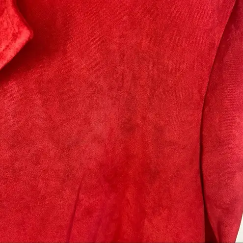 Dress Barn Vintage  red suede button up long sleeve