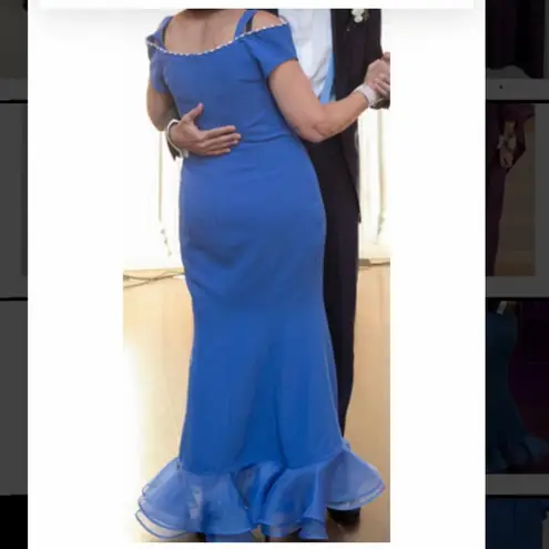 Brilliant Blue Van Cleve Mother Of The Groom Dress Size 14