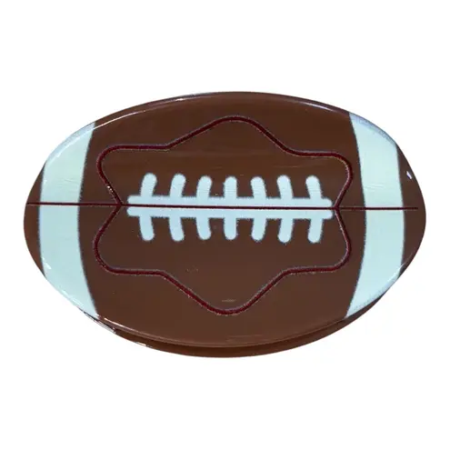 Football Hair Claw Clip Cute Fun Sports Theme Hair Accessory New Brown