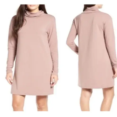 BP . Turtleneck A-Line Dress in Tan Antle