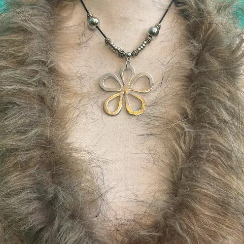 On Blue Cardigan Faux Fur Trim Sweater Pink